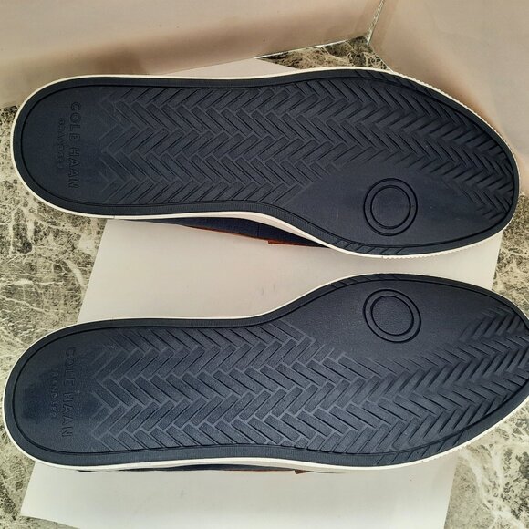 Cole Haan Blue Canvas Slip On  Casual Men's Size 12 like New - Picture 7 of 9